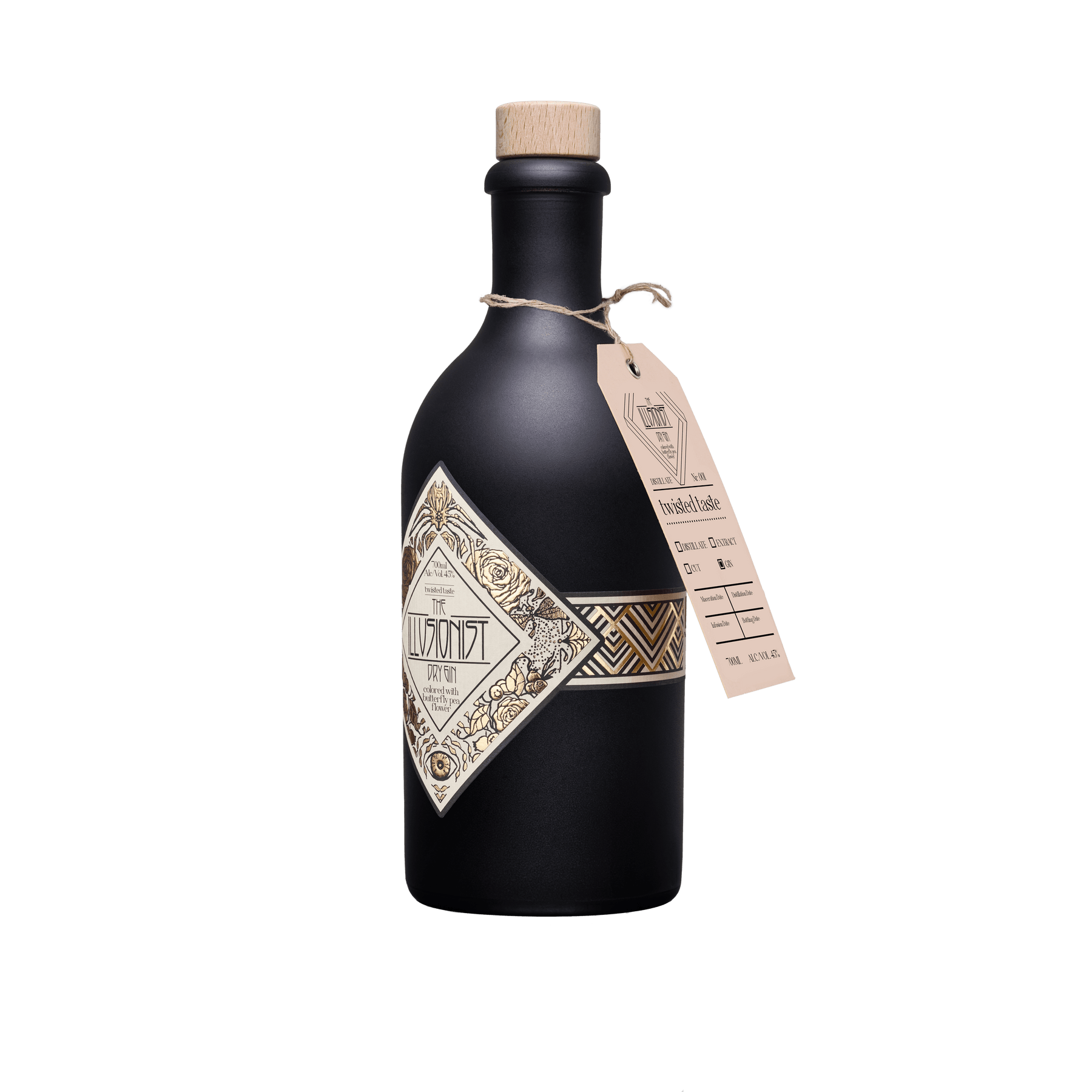 Premium Organic Blue Gin 700 ml | The Illusionist Distillery